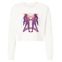 Gemini Zodiac Symbol Cropped Pullover Crew