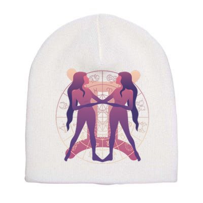 Gemini Zodiac Symbol Short Acrylic Beanie