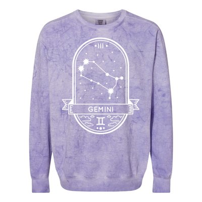 Gemini Zodiac Symbol Design Colorblast Crewneck Sweatshirt