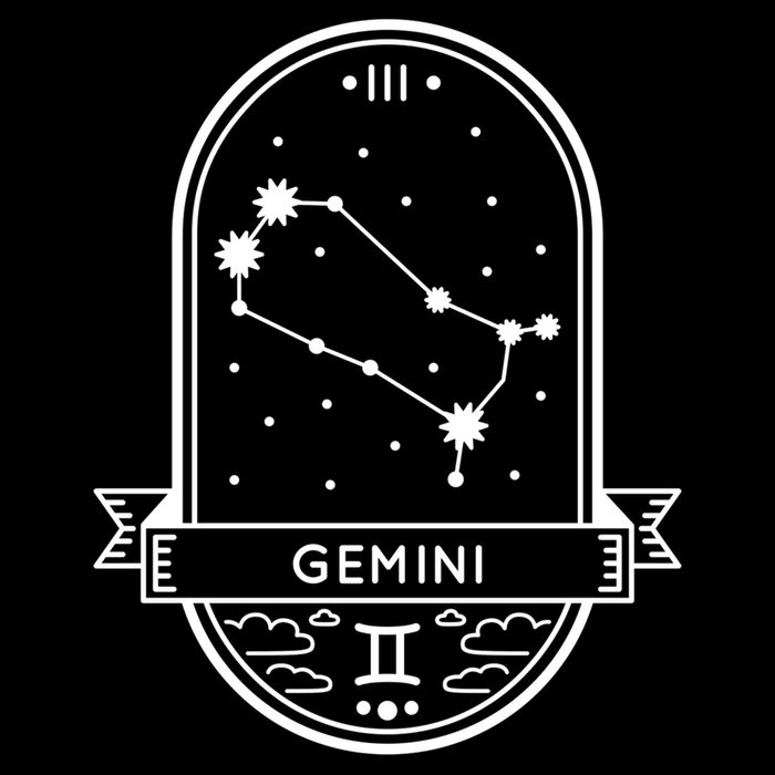Gemini Zodiac Symbol Design 7-Panel Snapback Hat