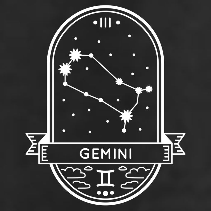 Gemini Zodiac Symbol Design 25L Jumbo Tote
