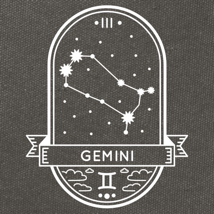 Gemini Zodiac Symbol Design Cotton Canvas Backpack