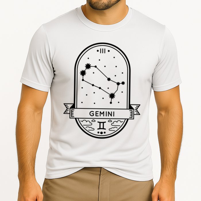 Gemini Zodiac Symbol Design Performance Shirt