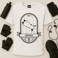 Gemini Zodiac Symbol Design Performance Shirt