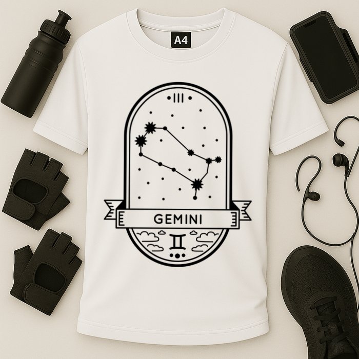 Gemini Zodiac Symbol Design Performance Shirt