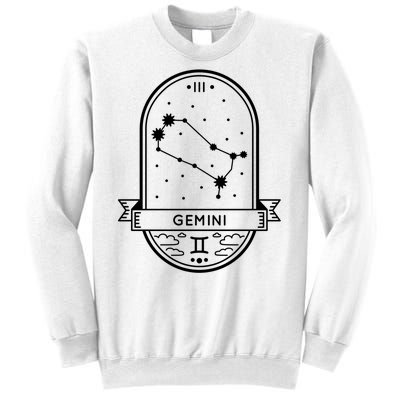 Gemini Zodiac Symbol Design Sweatshirt