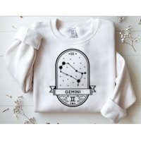 Gemini Zodiac Symbol Design Sweatshirt