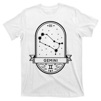 Gemini Zodiac Symbol Design T-Shirt