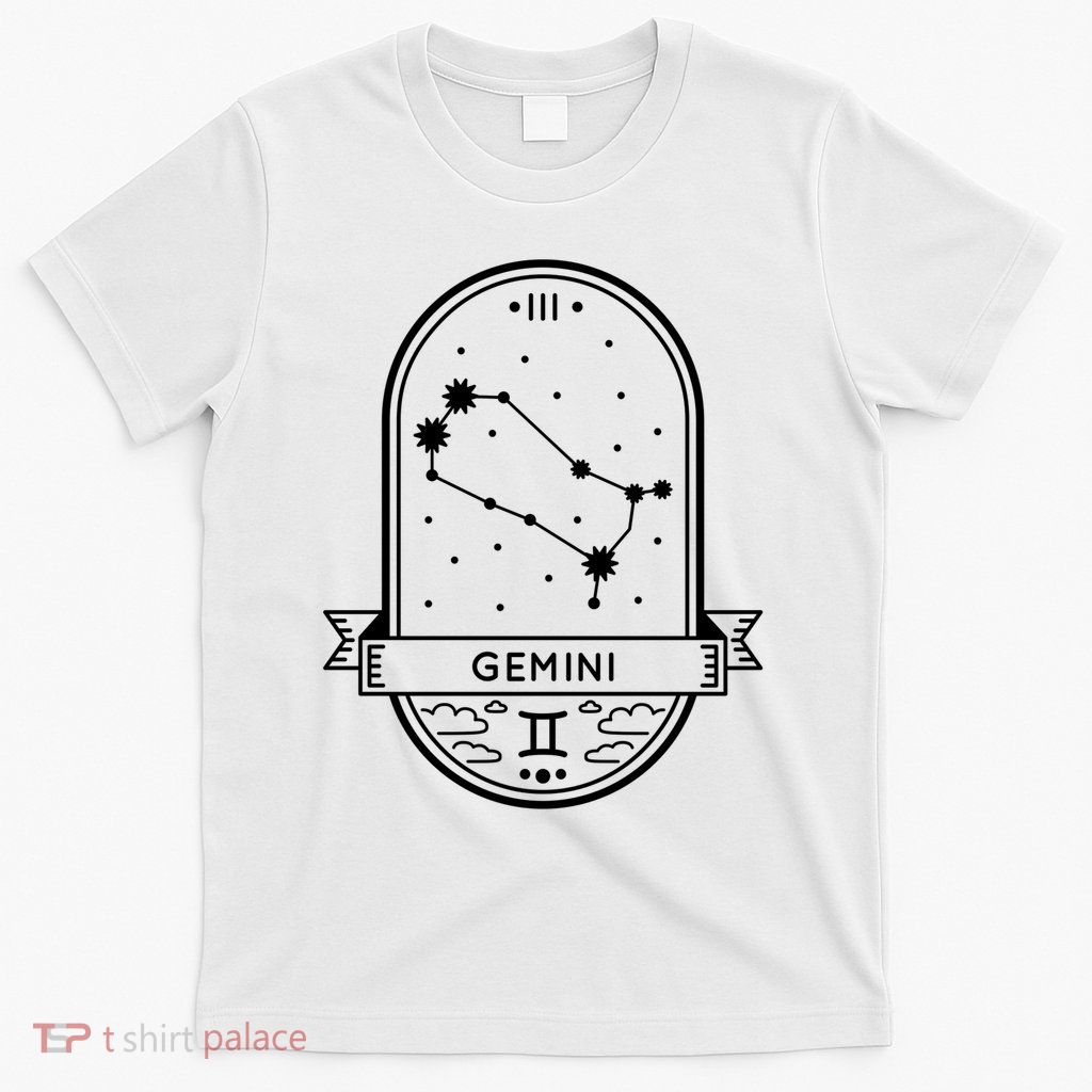 Gemini Zodiac Symbol Design T-Shirt