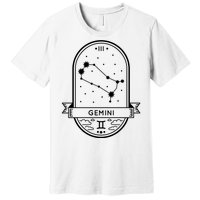 Gemini Zodiac Symbol Design Premium T-Shirt