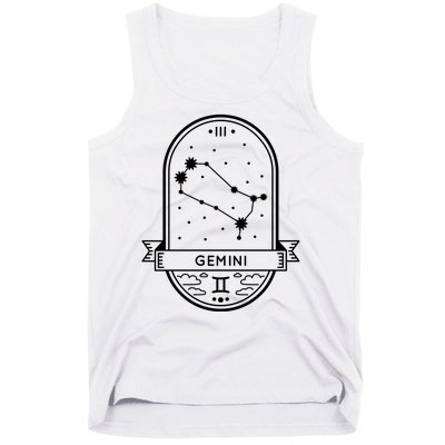 Gemini Zodiac Symbol Design Tank Top