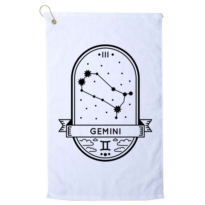 Gemini Zodiac Symbol Design Golf Towel