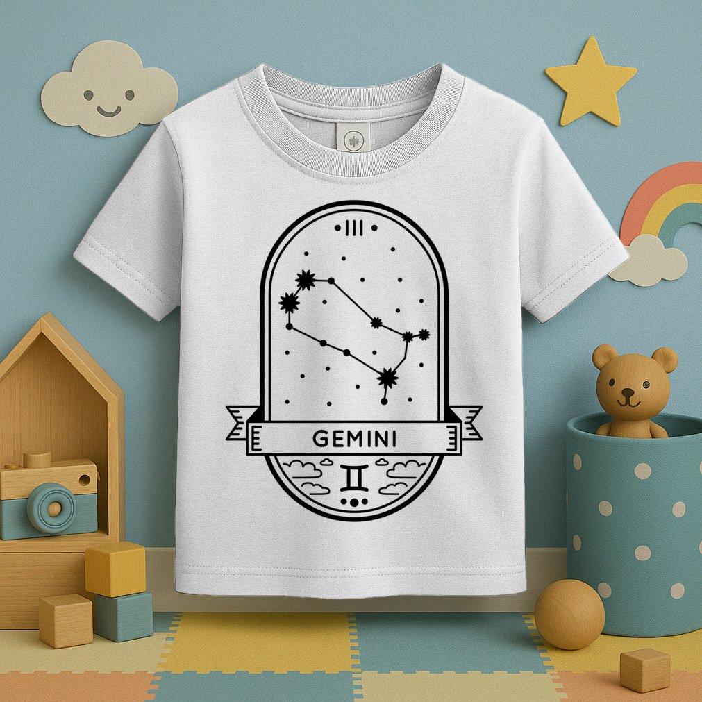 Gemini Zodiac Symbol Design Toddler T-Shirt