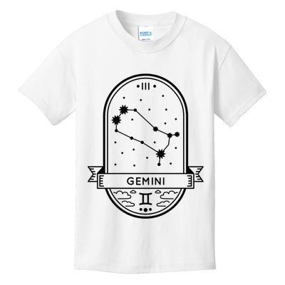 Gemini Zodiac Symbol Design Kids T-Shirt