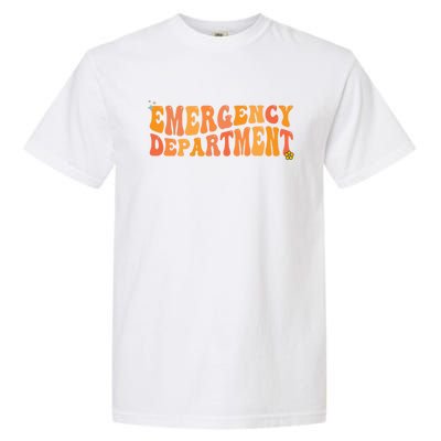 Groovy Emergency Nurse Ed Nurse Er Emergency Departt Gift Garment-Dyed Heavyweight T-Shirt