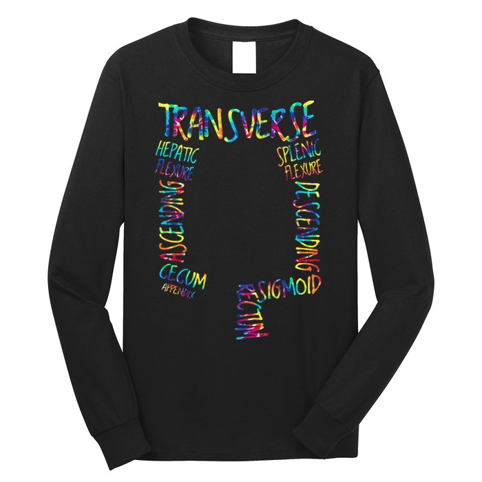Gi Endoscopy Nurse Endo Tech Colonoscopy Map Long Sleeve Shirt