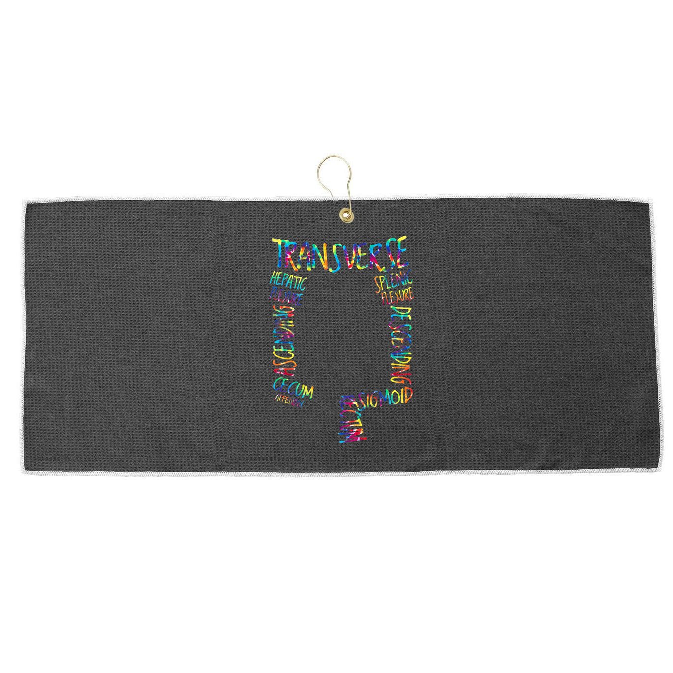 Gi Endoscopy Nurse Endo Tech Colonoscopy Map Large Microfiber Waffle Golf Towel