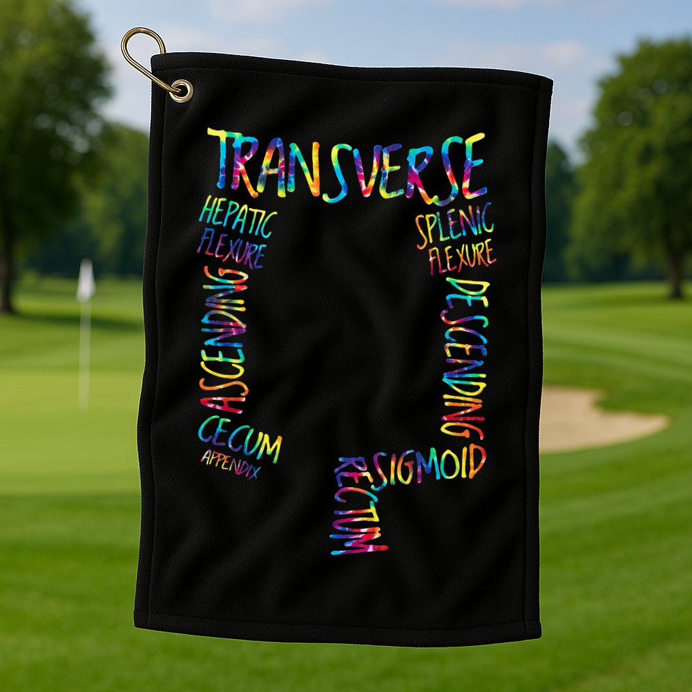 Gi Endoscopy Nurse Endo Tech Colonoscopy Map Golf Towel