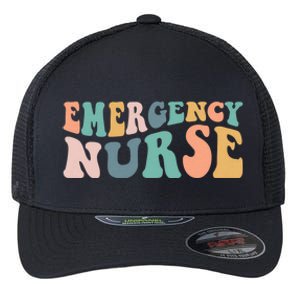 Groovy Er Nurse Emergency Room Nurse School Women Nursing Flexfit Unipanel Trucker Cap