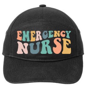 Groovy Er Nurse Emergency Room Nurse School Women Nursing 7-Panel Snapback Hat