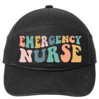 Groovy Er Nurse Emergency Room Nurse School Women Nursing 7-Panel Snapback Hat