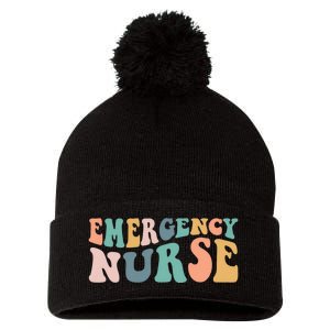 Groovy Er Nurse Emergency Room Nurse School Women Nursing Pom Pom 12in Knit Beanie