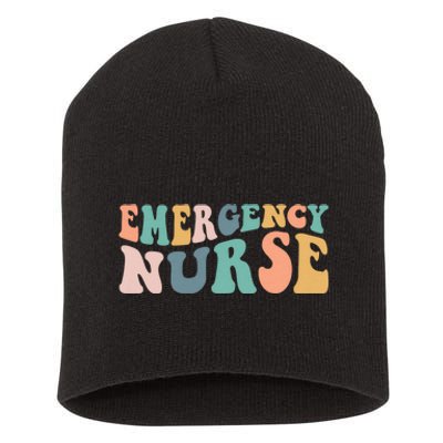 Groovy Er Nurse Emergency Room Nurse School Women Nursing Short Acrylic Beanie