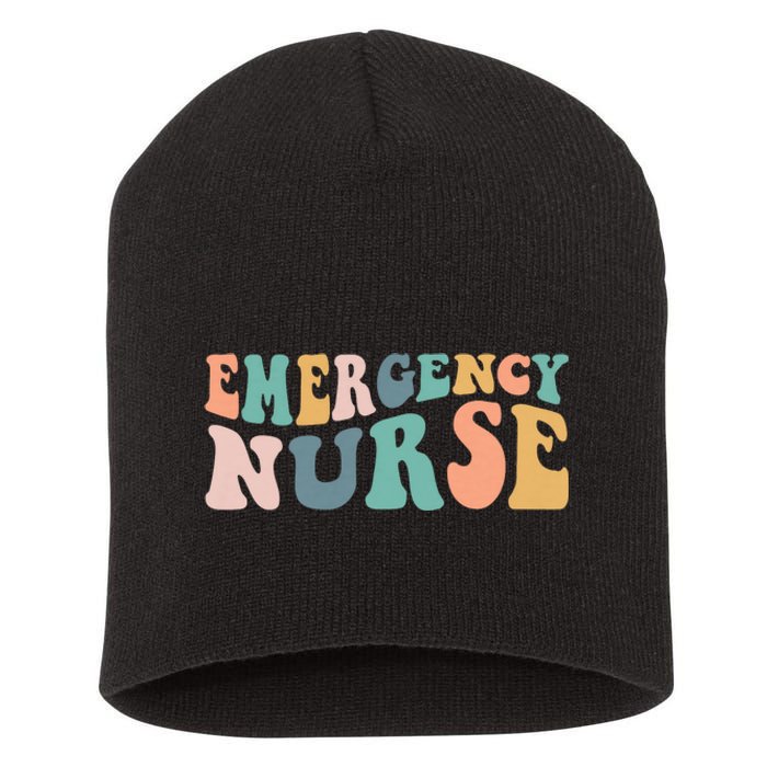 Groovy Er Nurse Emergency Room Nurse School Women Nursing Short Acrylic Beanie