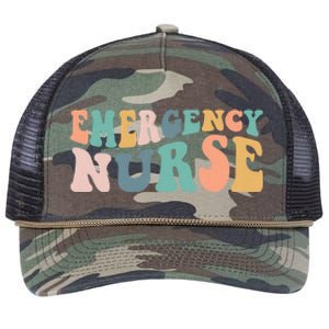 Groovy Er Nurse Emergency Room Nurse School Women Nursing Retro Rope Trucker Hat Cap