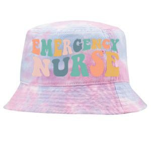 Groovy Er Nurse Emergency Room Nurse School Women Nursing Tie-Dyed Bucket Hat