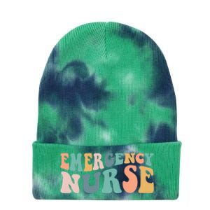 Groovy Er Nurse Emergency Room Nurse School Women Nursing Tie Dye 12in Knit Beanie