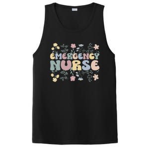 Groovy Emergency Nurse Flowers Emergency Nursing Gift PosiCharge Competitor Tank