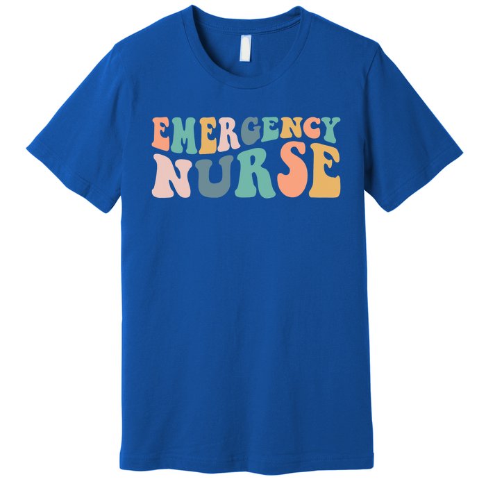 Groovy Er Nurse Emergency Room Nurse School Nursing Gift Premium T-Shirt