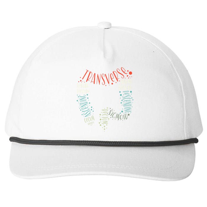 Gi Endoscopy Nurse Endo Tech Colonoscopy Colon Anatomy Snapback Five-Panel Rope Hat