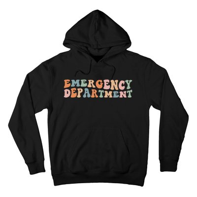 Groovy Emergency Nurse ED ER Emergency Department Nursing Hoodie