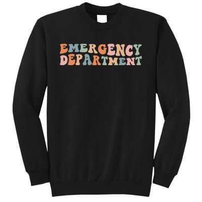 Groovy Emergency Nurse ED ER Emergency Department Nursing Sweatshirt