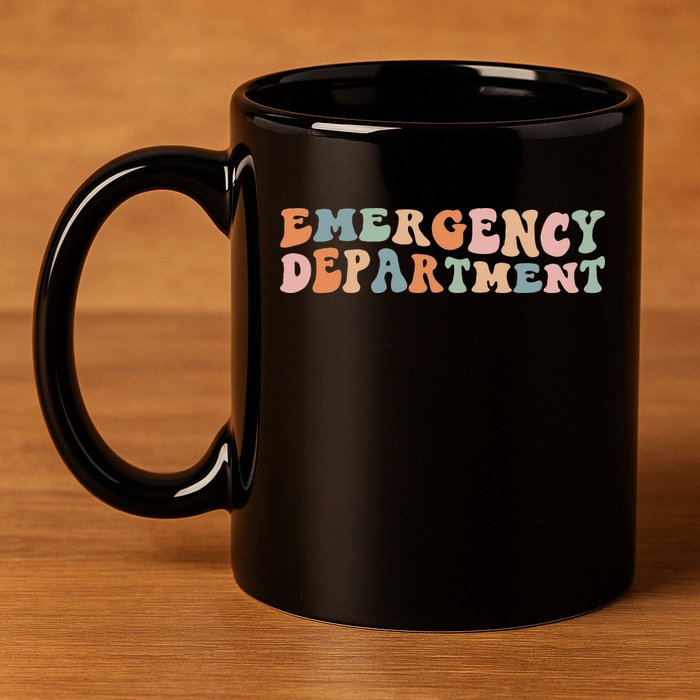 Groovy Emergency Nurse ED ER Emergency Department Nursing 11oz C Handle Ceramic Mug