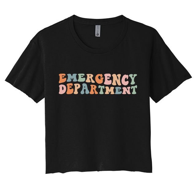Groovy Emergency Nurse ED ER Emergency Department Nursing Crop Top