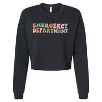 Groovy Emergency Nurse ED ER Emergency Department Nursing Cropped Pullover Crew