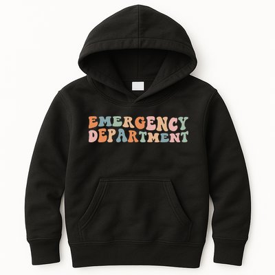Groovy Emergency Nurse ED ER Emergency Department Nursing Kids Hoodie