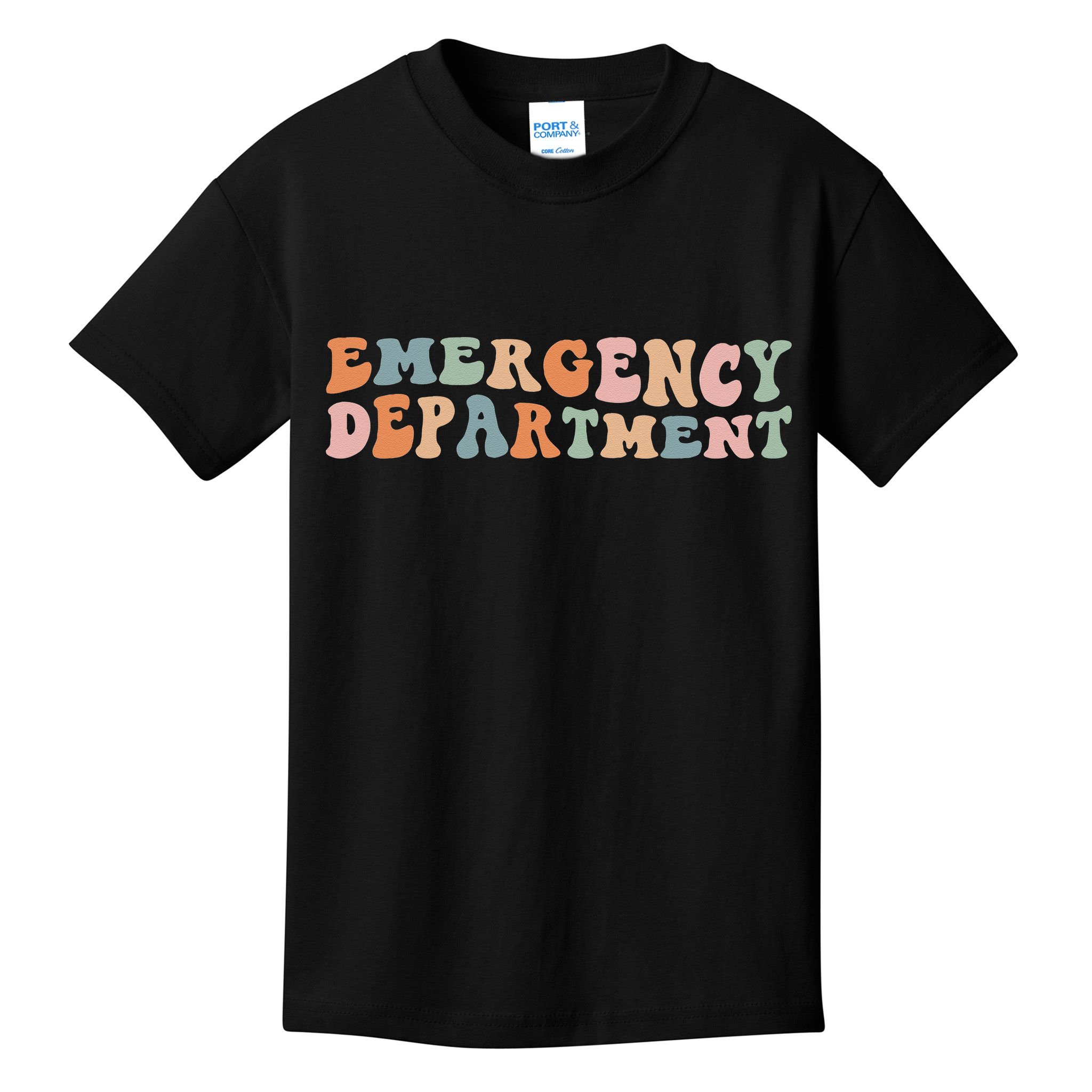 Groovy Emergency Nurse ED ER Emergency Department Nursing Kids T-Shirt