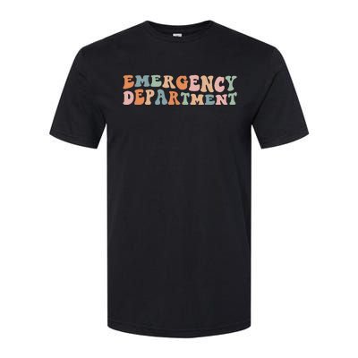 Groovy Emergency Nurse ED ER Emergency Department Nursing Softstyle CVC T-Shirt