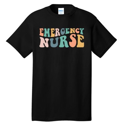 Groovy ER Nurse Emergency Room Nurse School Women Nursing Tall T-Shirt