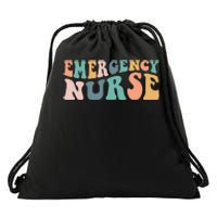 Groovy ER Nurse Emergency Room Nurse School Women Nursing Drawstring Bag