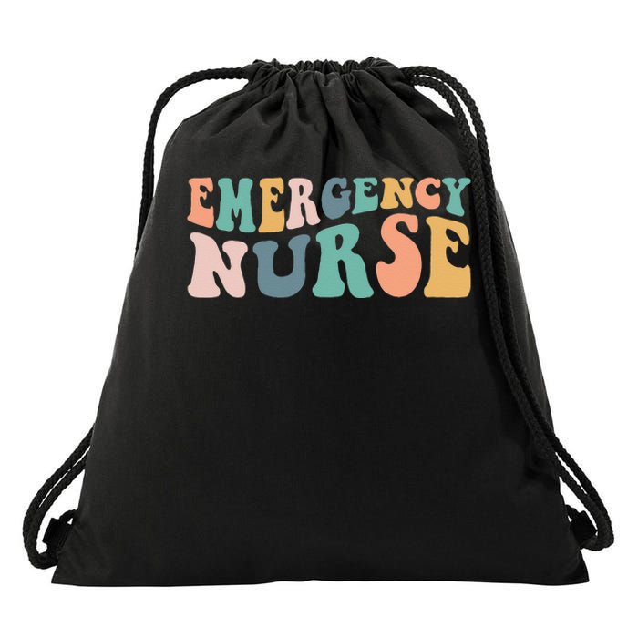 Groovy ER Nurse Emergency Room Nurse School Women Nursing Drawstring Bag