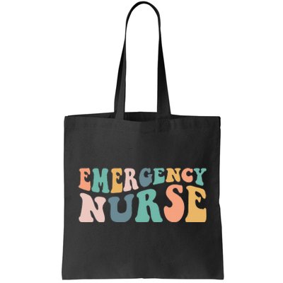 Groovy ER Nurse Emergency Room Nurse School Women Nursing Tote Bag