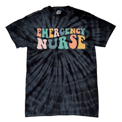 Groovy ER Nurse Emergency Room Nurse School Women Nursing Tie-Dye T-Shirt