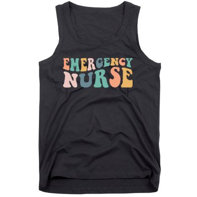 Groovy ER Nurse Emergency Room Nurse School Women Nursing Tank Top