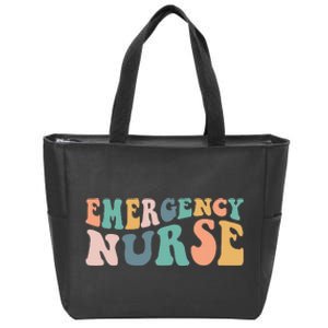 Groovy ER Nurse Emergency Room Nurse School Women Nursing Zip Tote Bag