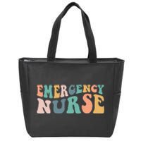 Groovy ER Nurse Emergency Room Nurse School Women Nursing Zip Tote Bag